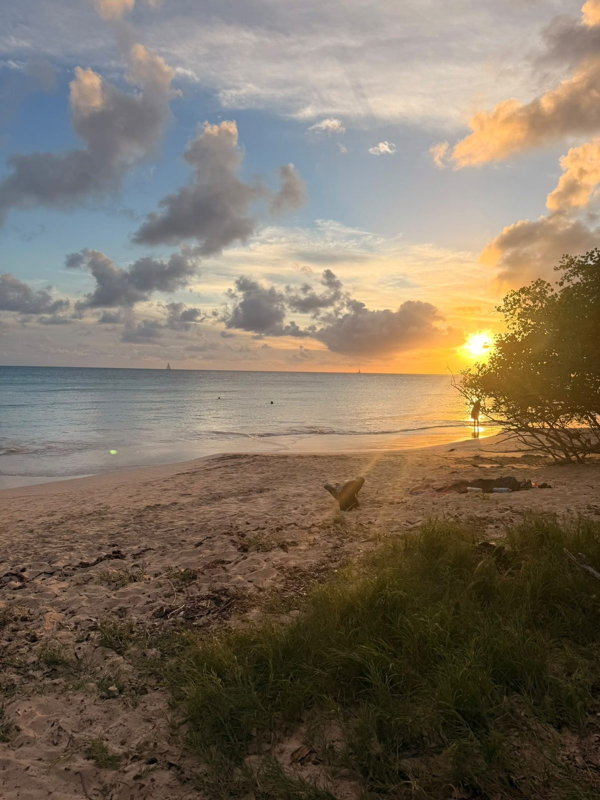 Coucher de soleil sur la plage
